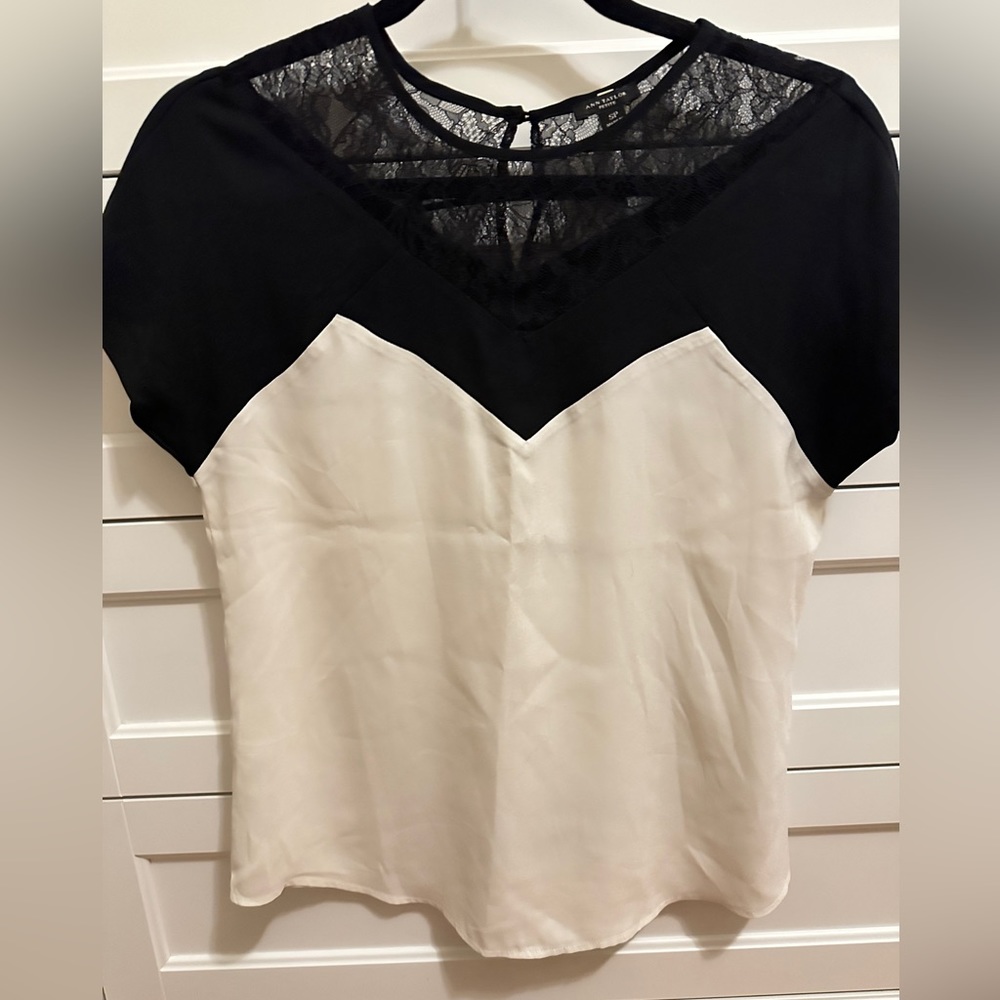 White with black top